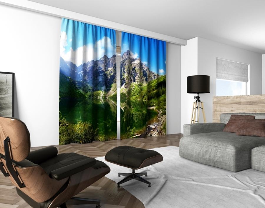 3D dekorační závěs 127 MOUNTAINS 2x160x250 cm set 2 kusy MyBestHome