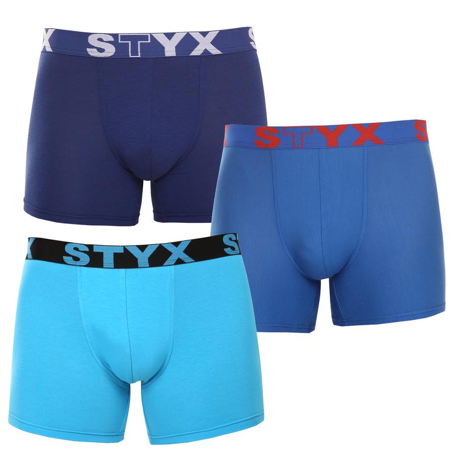 3PACK pánské boxerky Styx long sportovní guma vícebarevné  L