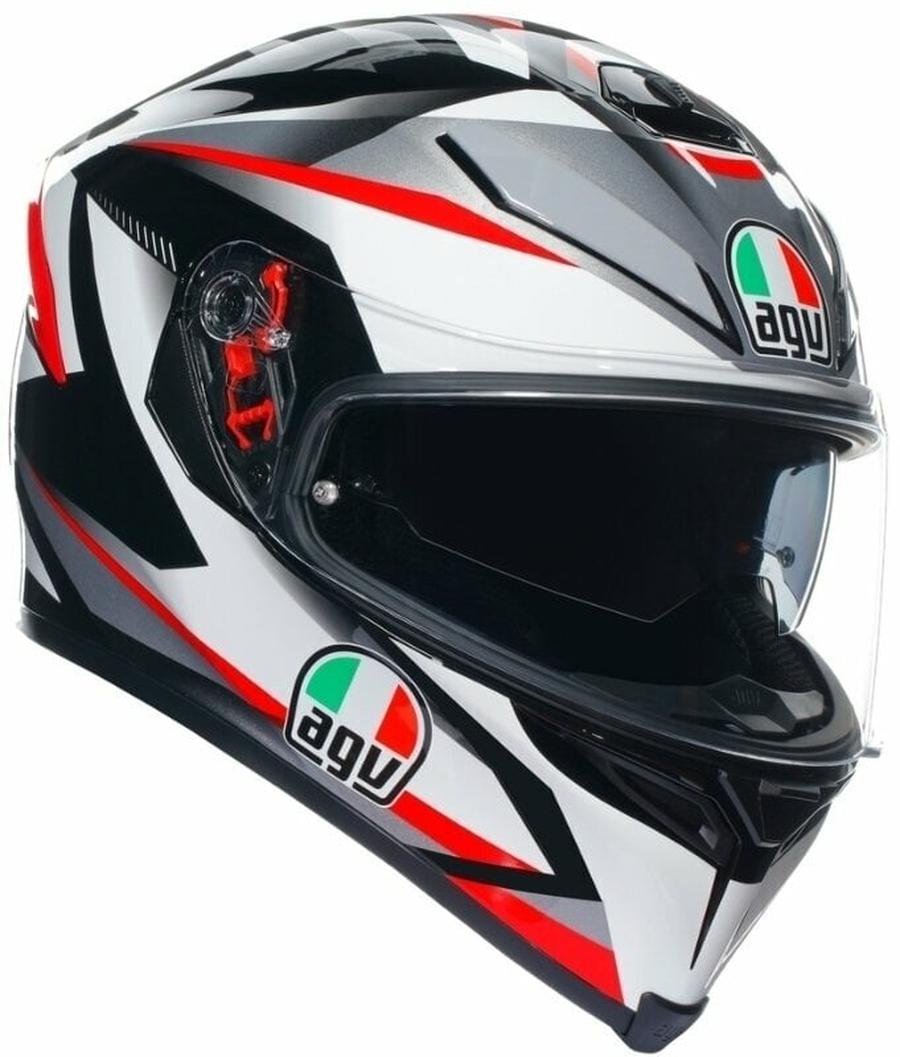 AGV K-5 S Plasma White/Black/Red XL Přilba