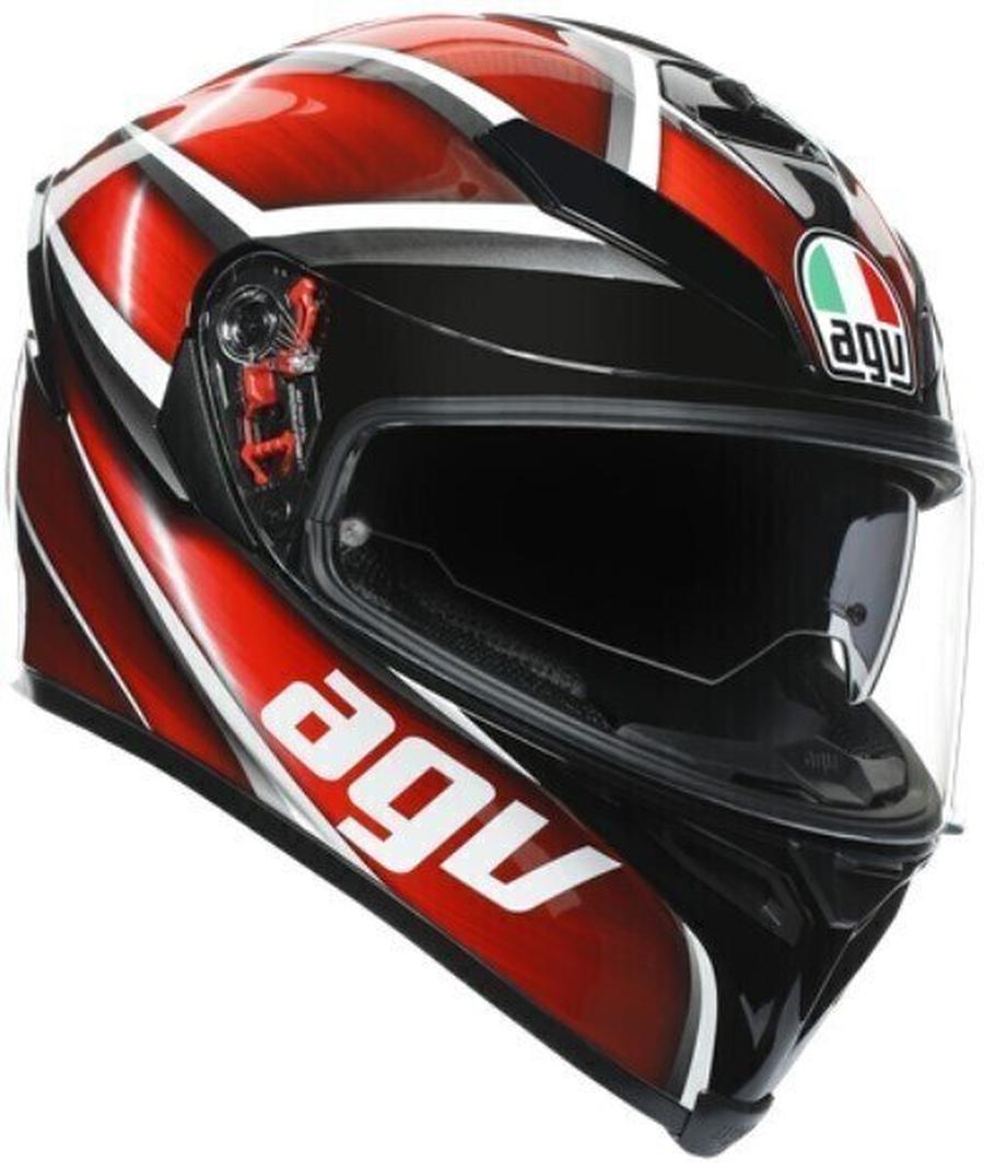 AGV K-5 S Tempest Black/Red S/M Přilba