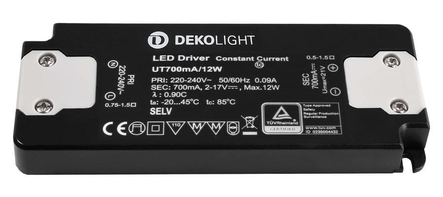 AKCE Deko-Light LED-napájení FLAT, CC, UT700mA/12W konstantní proud 700 mA IP20 2-17V DC 1,40-12,00 W - LIGHT IMPRESSIONS