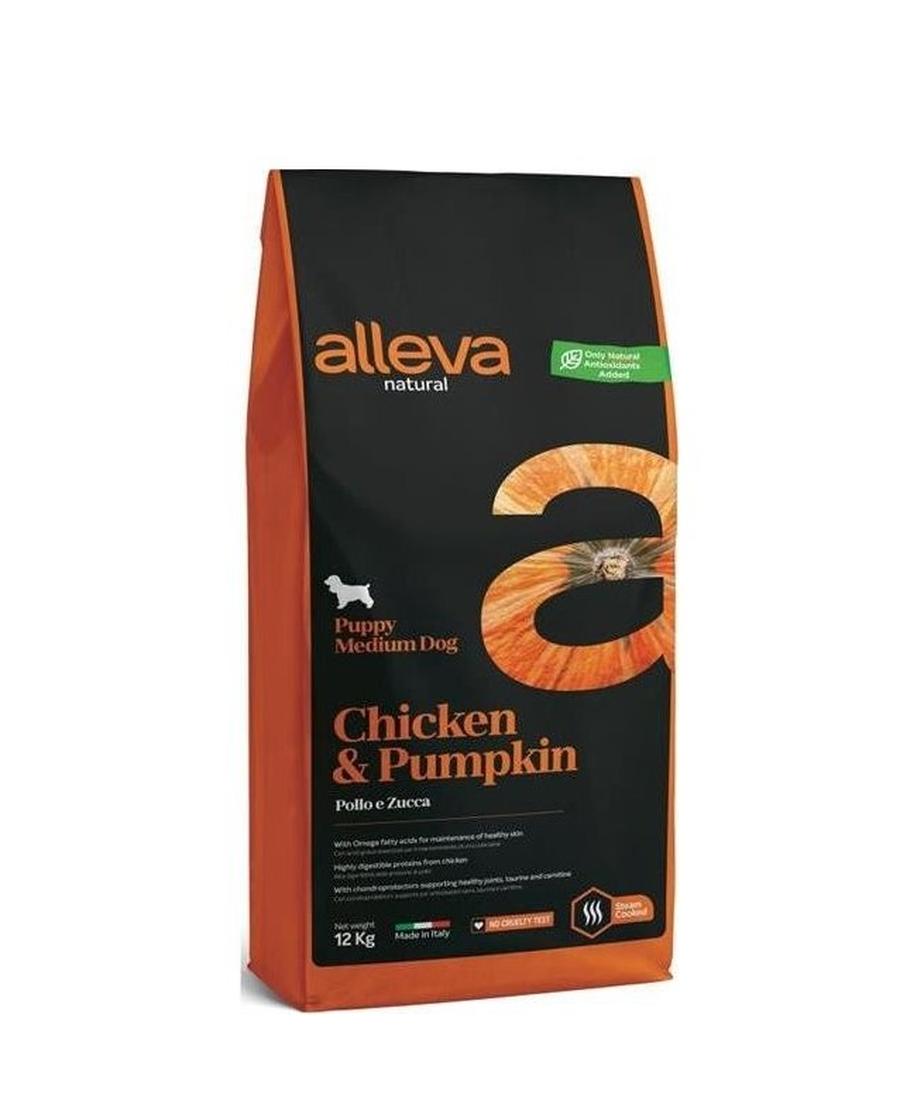 ALLEVA NATURAL Dog Dry Puppy Chicken&Pumpkin Medium 12kg