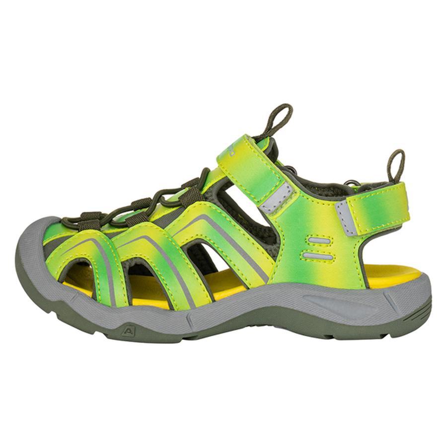ALPINE PRO Anguso Zelená Dětské sandály s reflexními prvky 32