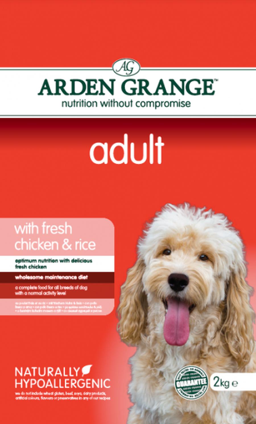 Arden Grange Adult with fresh Chicken & Rice 2 kg - Expirace