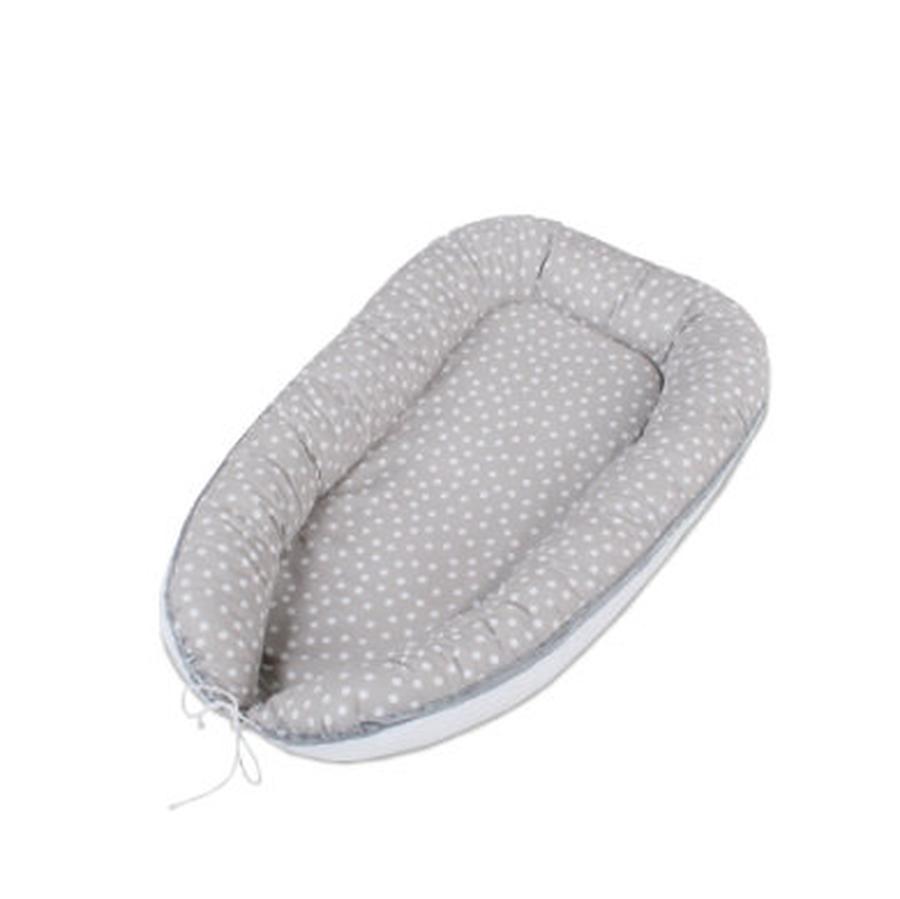 Babybay ® Cuddle Nest pearl šedé tečky bílé