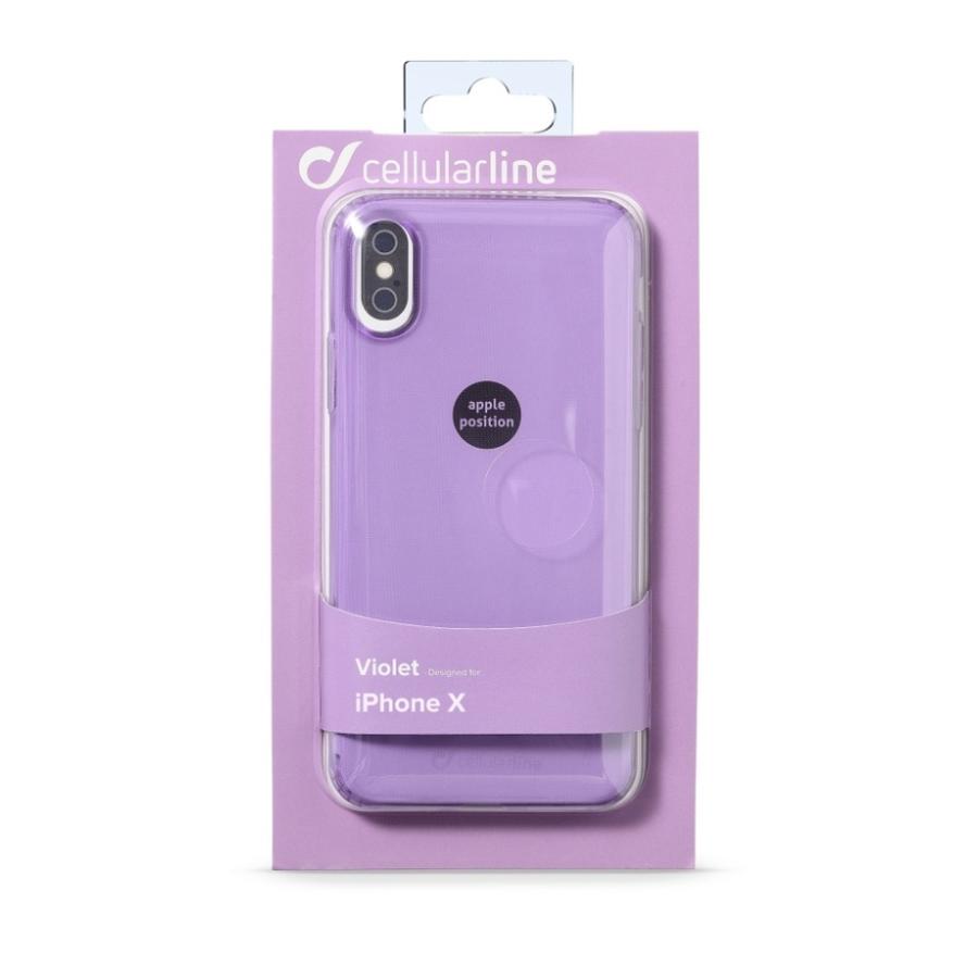 Barevné gelové pouzdro CELLULARLINE COLOR pro Apple iPhone X/XS, fialové