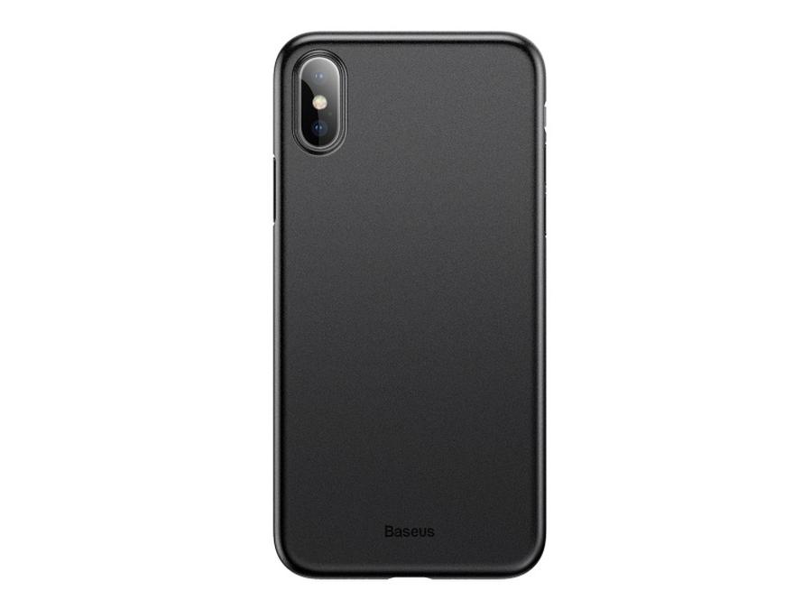 Baseus Wing silikonový kryt Apple iPhone XS Max solid black