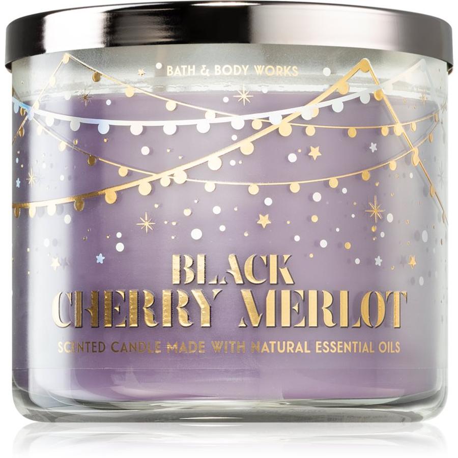 Bath & Body Works Black Cherry Merlot vonná svíčka II. 411 g