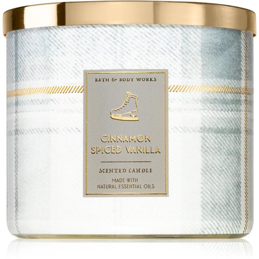 Bath & Body Works Cinnamon Spiced Vanilla vonná svíčka II. 411 g