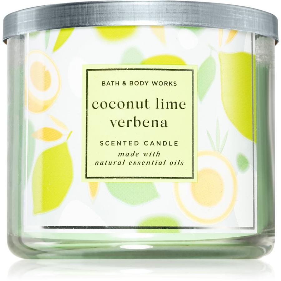 Bath & Body Works Coconut Lime Verbena vonná svíčka 411 g