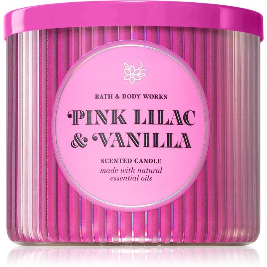 Bath & Body Works Pink Lilac & Vanilla vonná svíčka 411 g