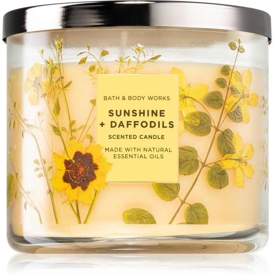 Bath & Body Works Sunshine and Daffodils vonná svíčka 411 g