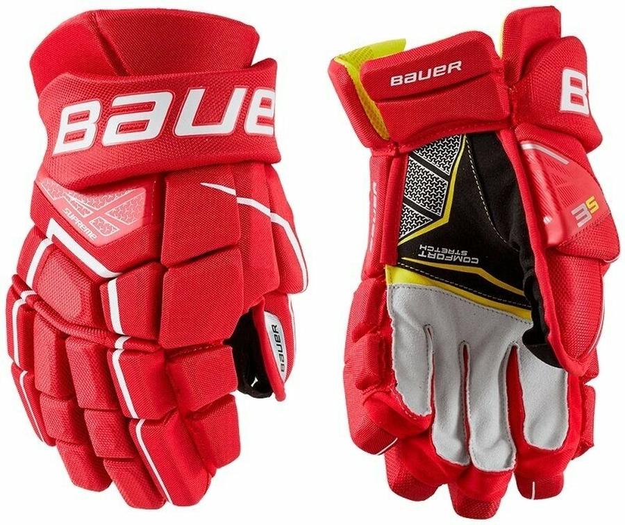 Bauer Hokejové rukavice S21 Supreme 3S INT 12 Červená