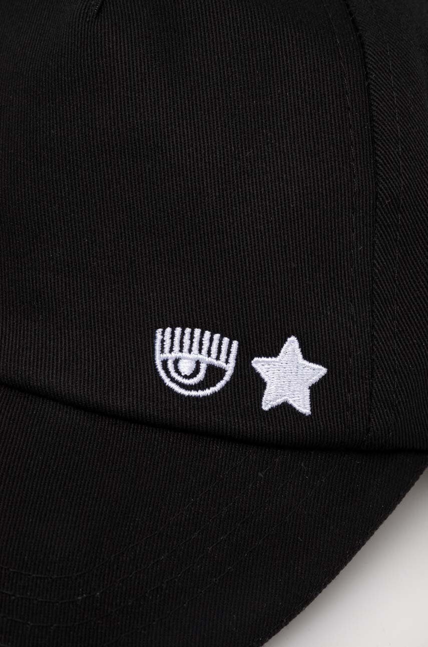 Bavlněná baseballová čepice Chiara Ferragni černá barva
