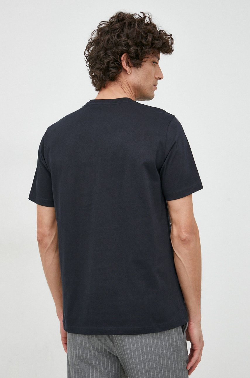 Bavlněné tričko PS Paul Smith tmavomodrá barva, s potiskem