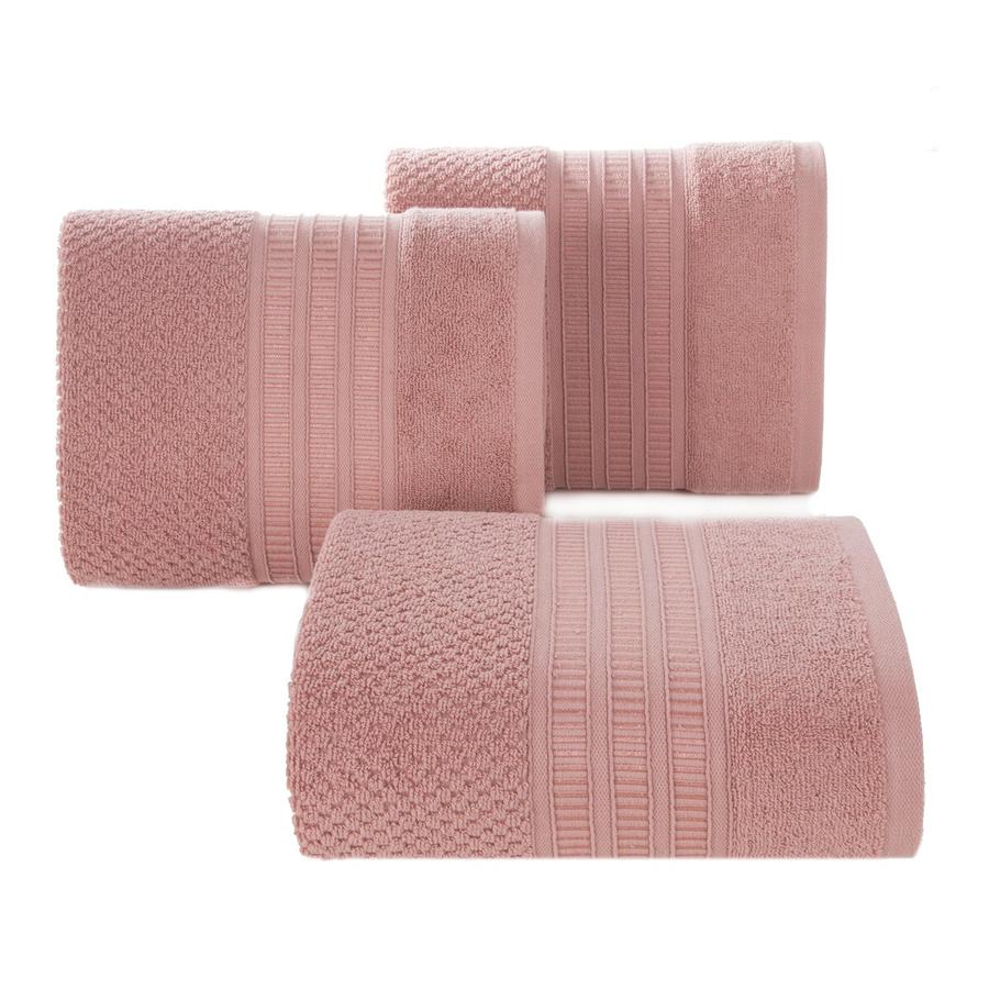 Bavlněný froté ručník s proužky ROSSI 50x90 cm, růžová, 500 gr Mybesthome