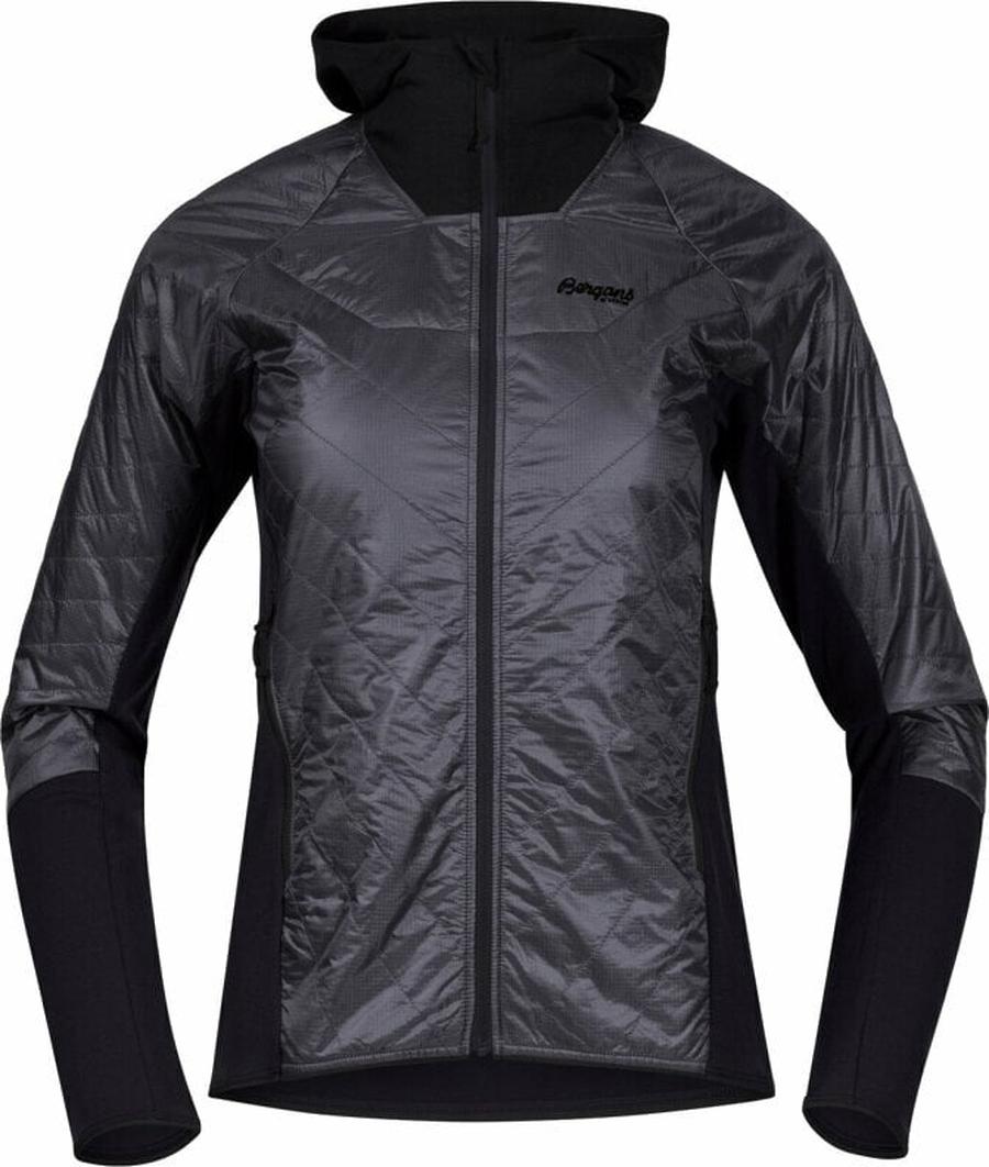 Bergans Cecilie Light Insulated Hybrid Jacket Women Solid Dark Grey/Black S Outdorová bunda