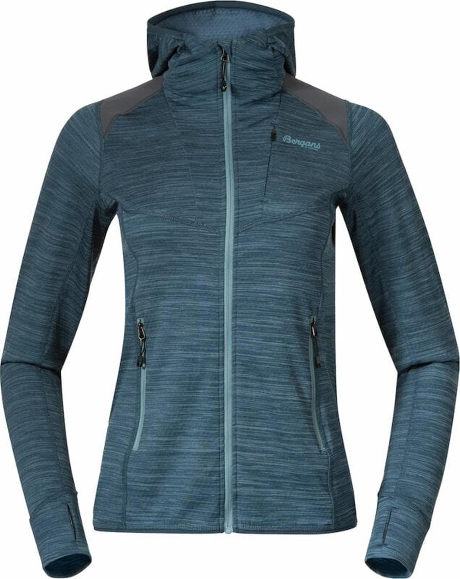 Bergans Rabot Active Mid Hood Jacket Women Orion Blue M Outdoorová mikina