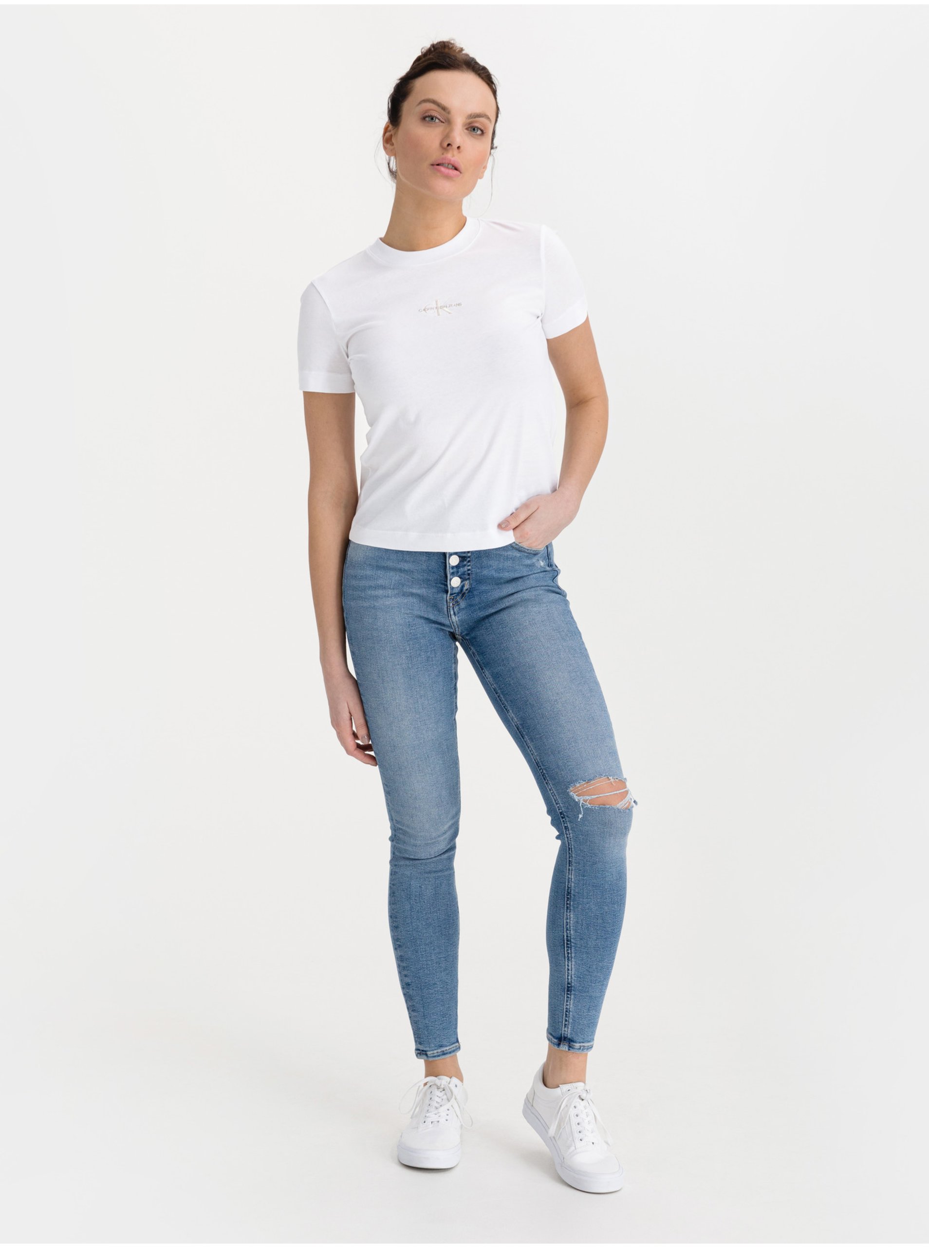 Bílé dámské tričko Calvin Klein Jeans