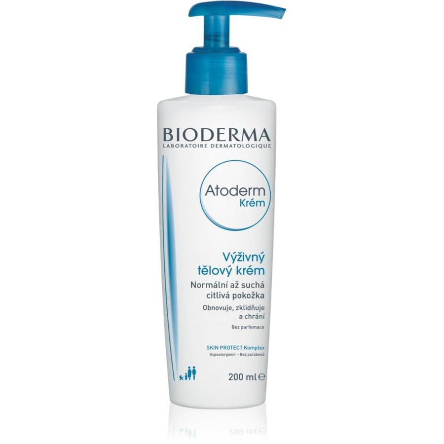 Bioderma Atoderm Cream vyživující tělový krém pro normální až suchou citlivou pokožku bez parfemace Bottle with Pump 200 ml