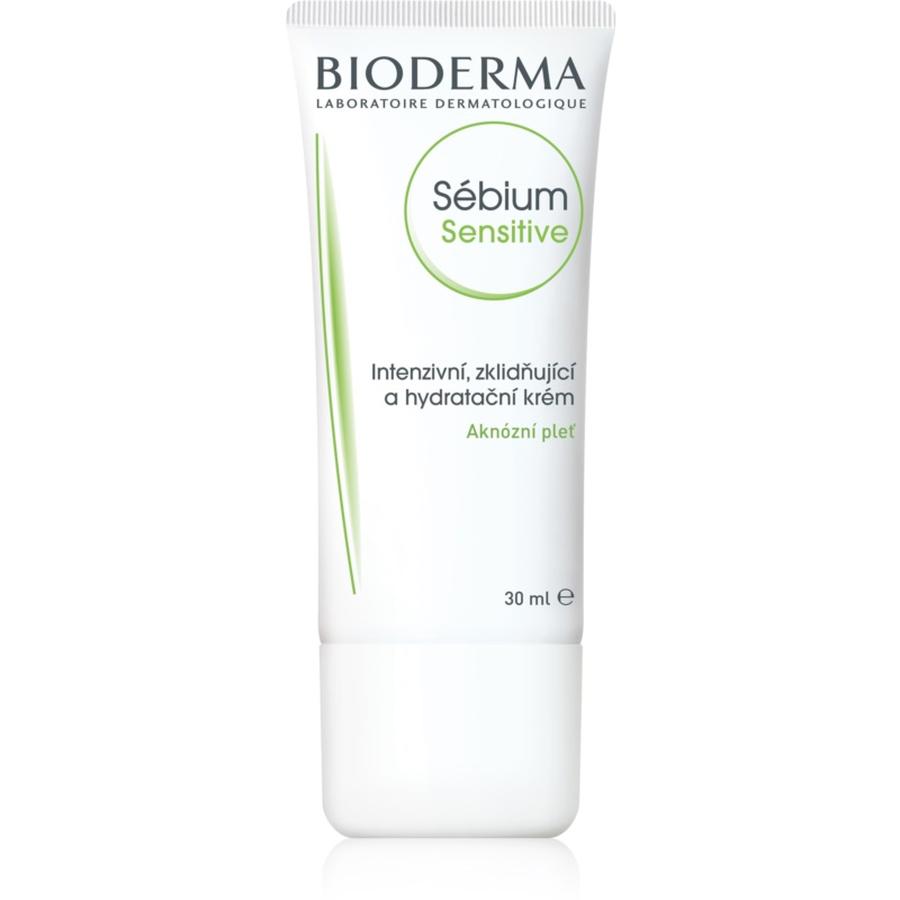 Bioderma Sébium Sensitive intenzivní hydratační a zklidňující krém pro pleť vysušenou a podrážděnou léčbou akné 30 ml