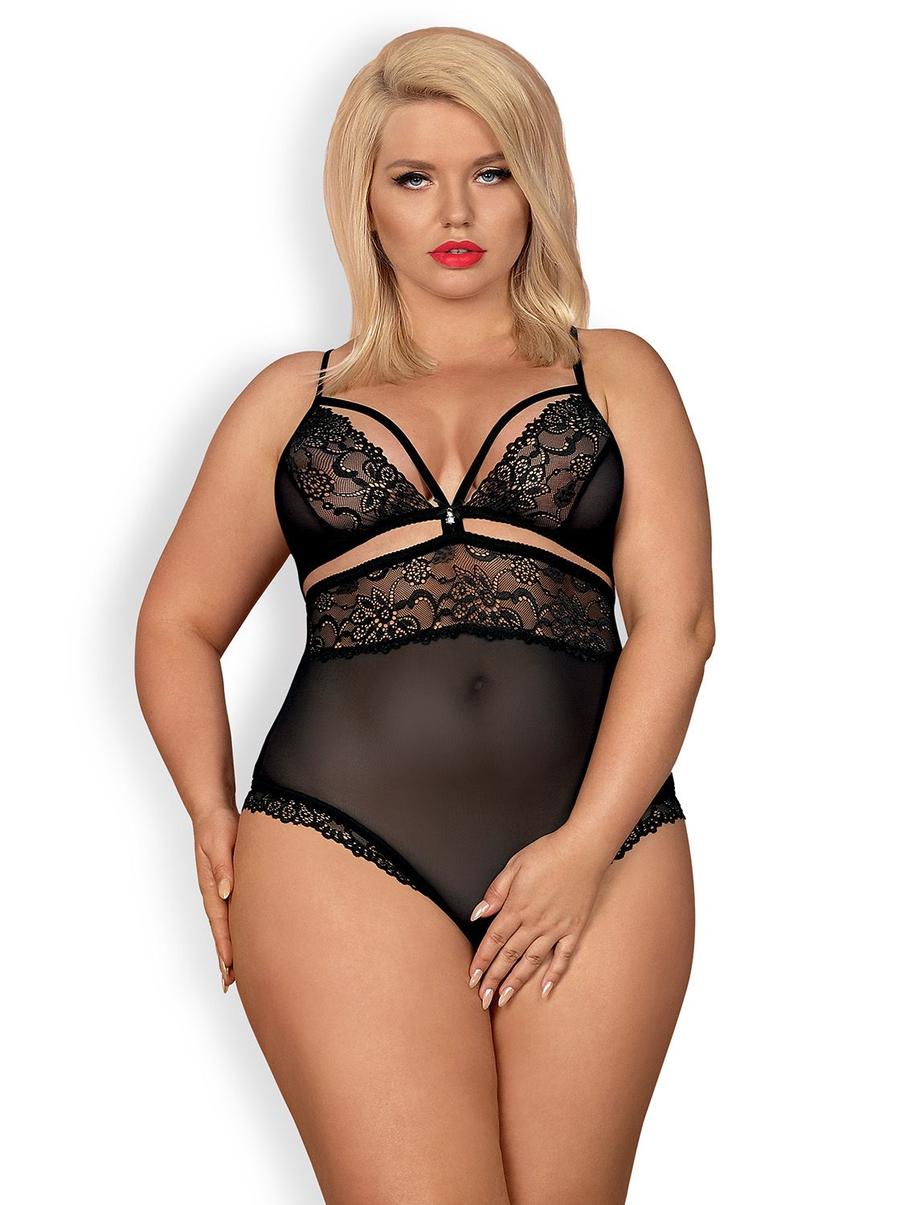 Body Obsessive 838-TED-1 Body Hey Sexy Black Černá L-XL