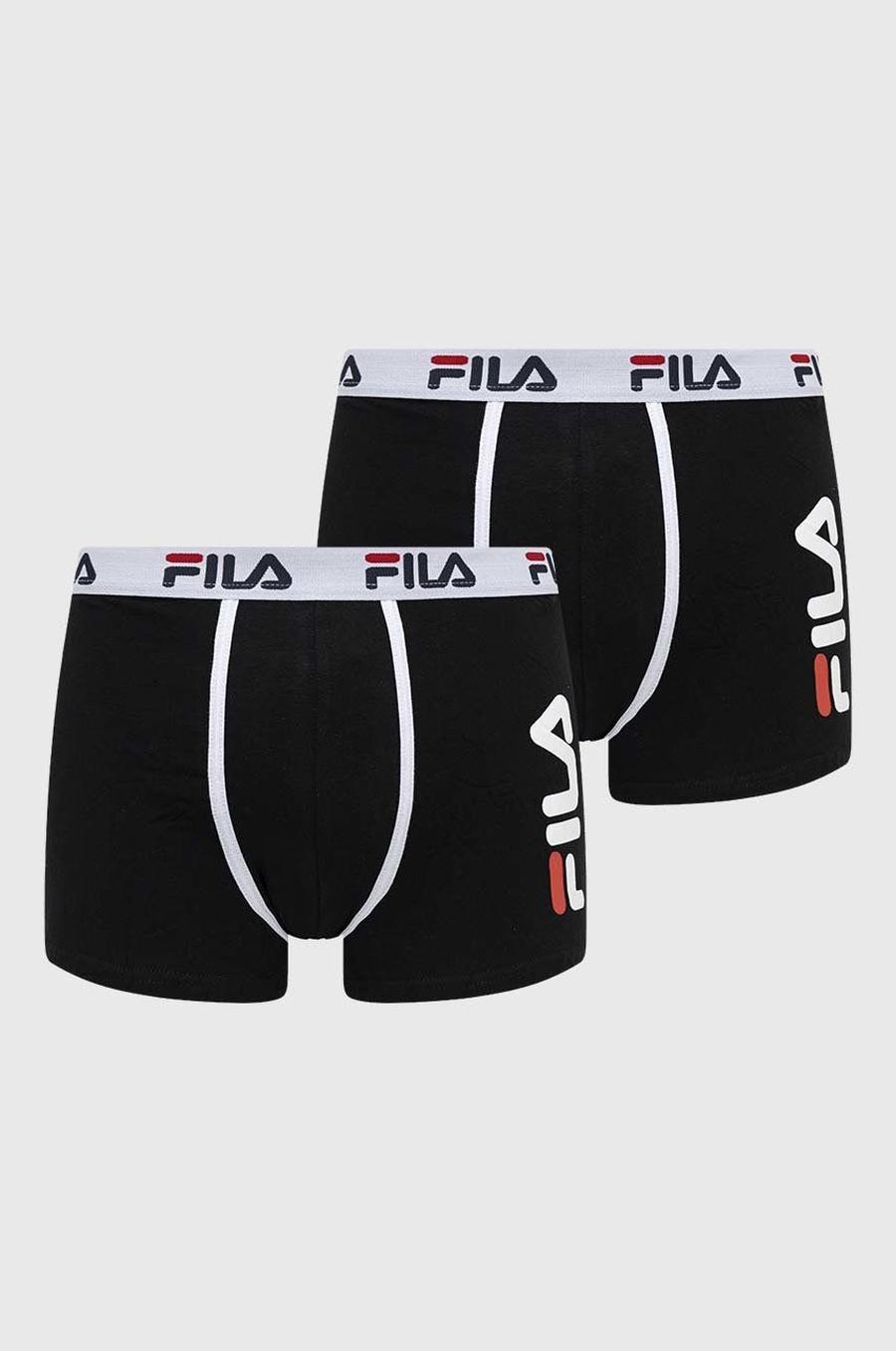 Boxerky Fila 2-pack pánské, černá barva