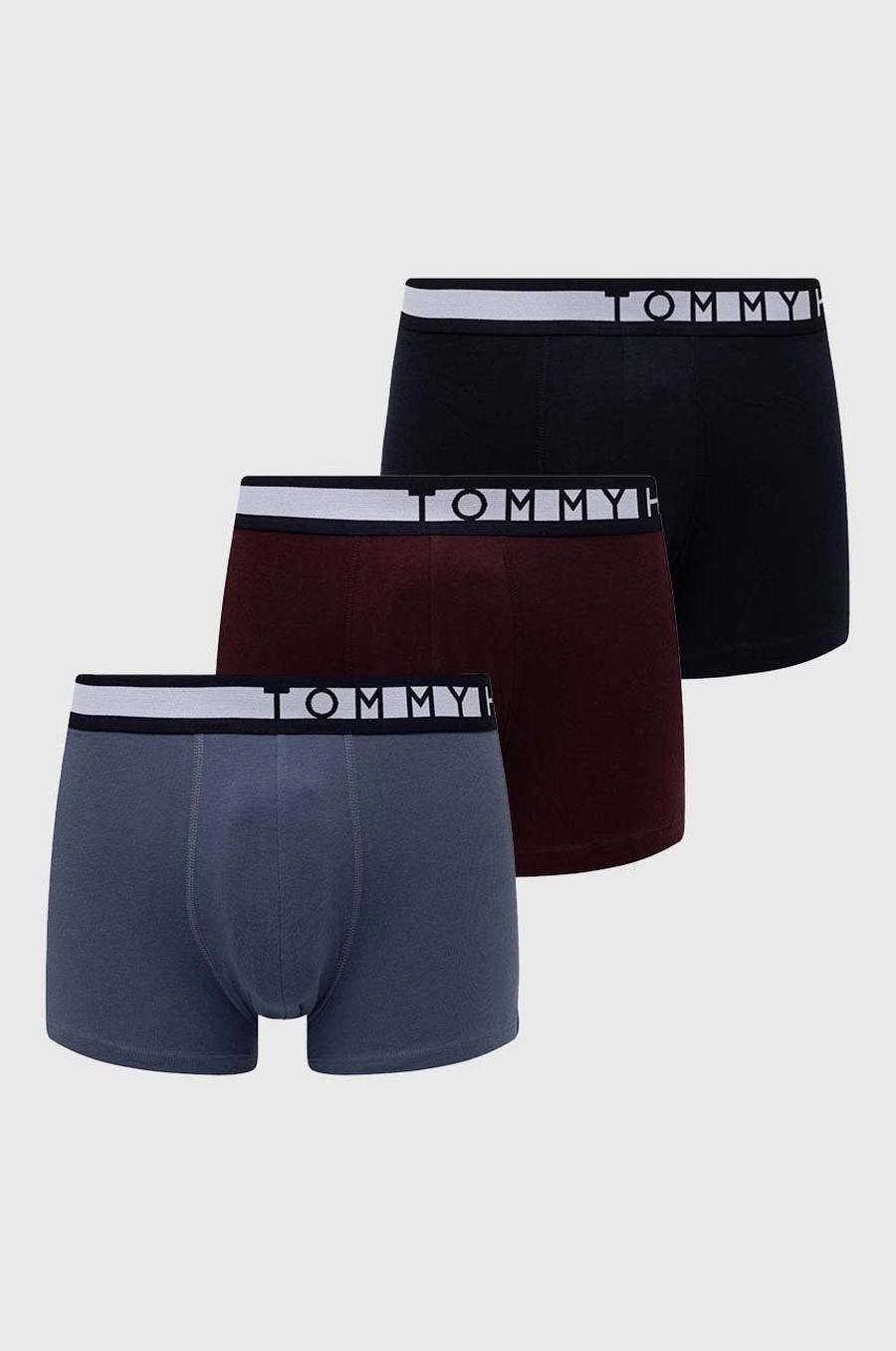 Boxerky Tommy Hilfiger 3-pack pánské, černá barva