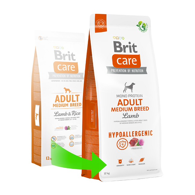 Brit Care Dog Hypoallergenic Adult Medium Breed 12kg