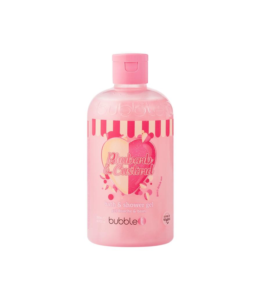 Bubble T Cosmetics Sprchový a koupelový gel Rhubarb and Custard  500 ml