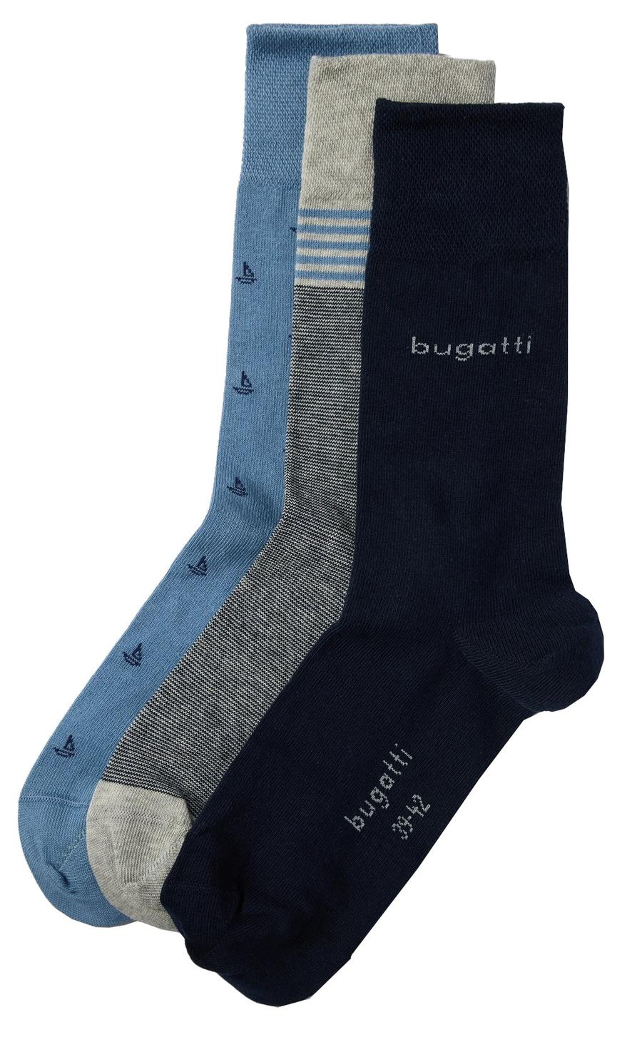 Bugatti 3 PACK - ponožky 6250X-545 navy 43-46
