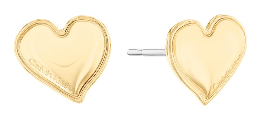 Calvin Klein Romantické pozlacené náušnice pecky Captivate 35000302