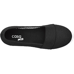 Černá plátěná slip-on obuv Casa Mia