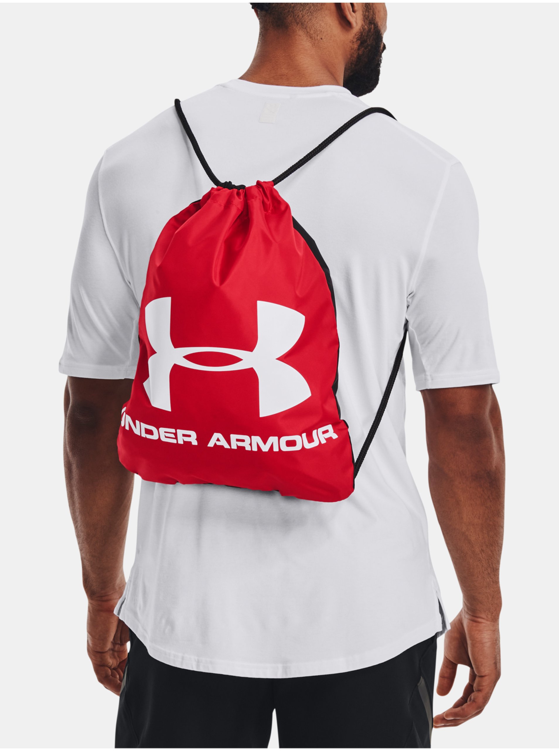 Červeno-černý vak Under Armour UA Ozsee Sackpack