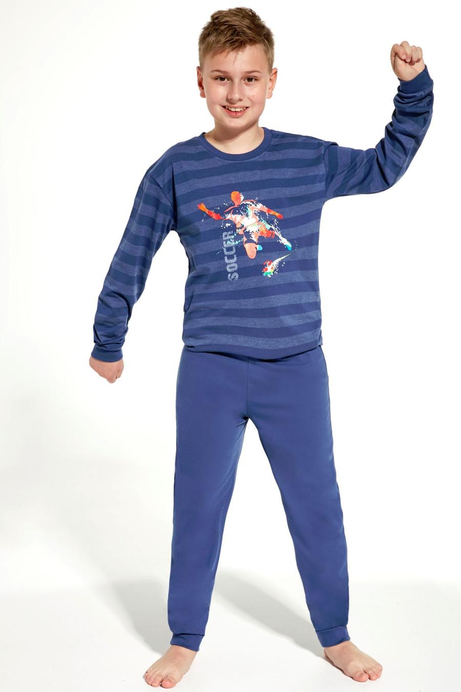 Chlapecké pyžamo Cornette 268/135 Soccer Modrá 134-140