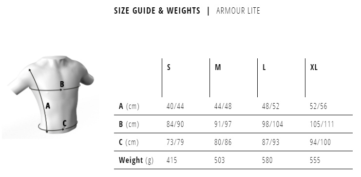 Chránič zad Bluegrass Armour Lite M