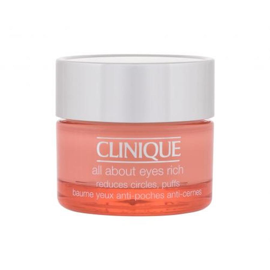 Clinique All About Eyes Rich 30 ml oční krém pro ženy na všechny typy pleti; proti vráskám; na otoky a kruhy pod očima