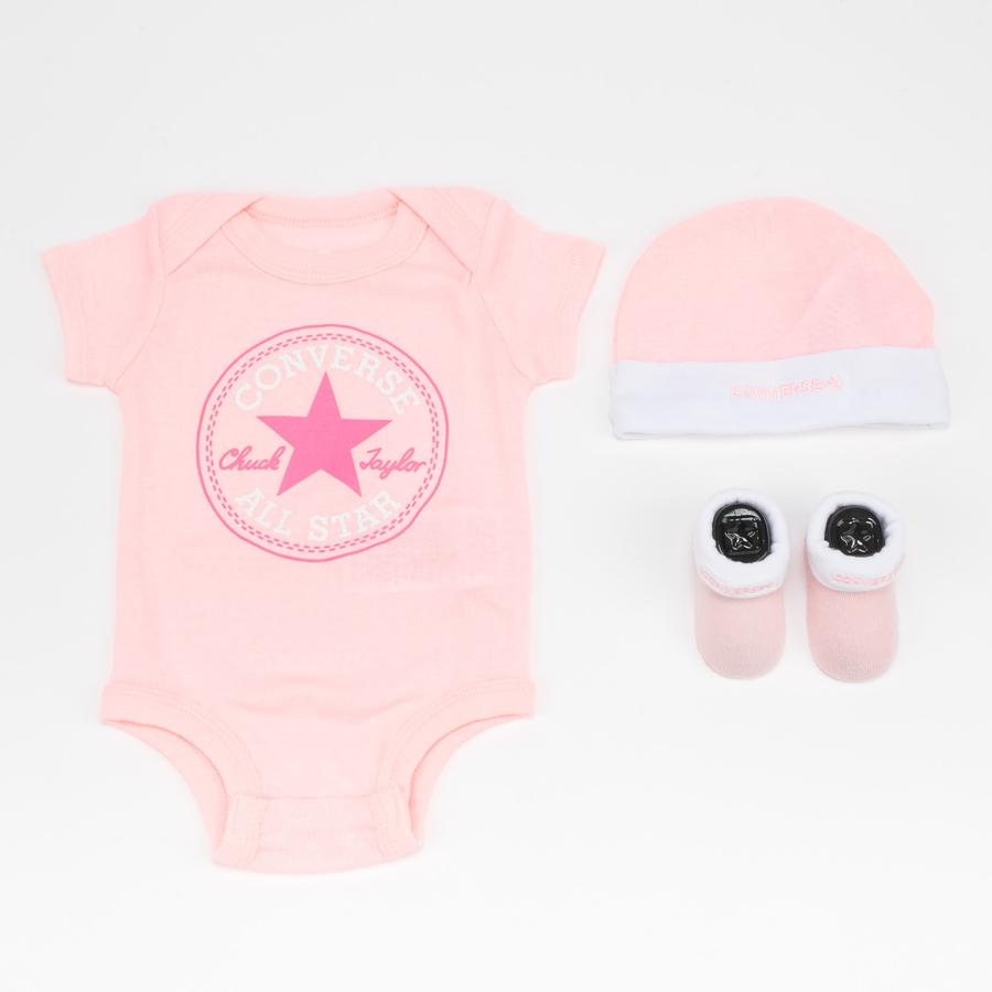 Converse classic ctp infant hat bodysuit bootie set 3pk 0-6 m