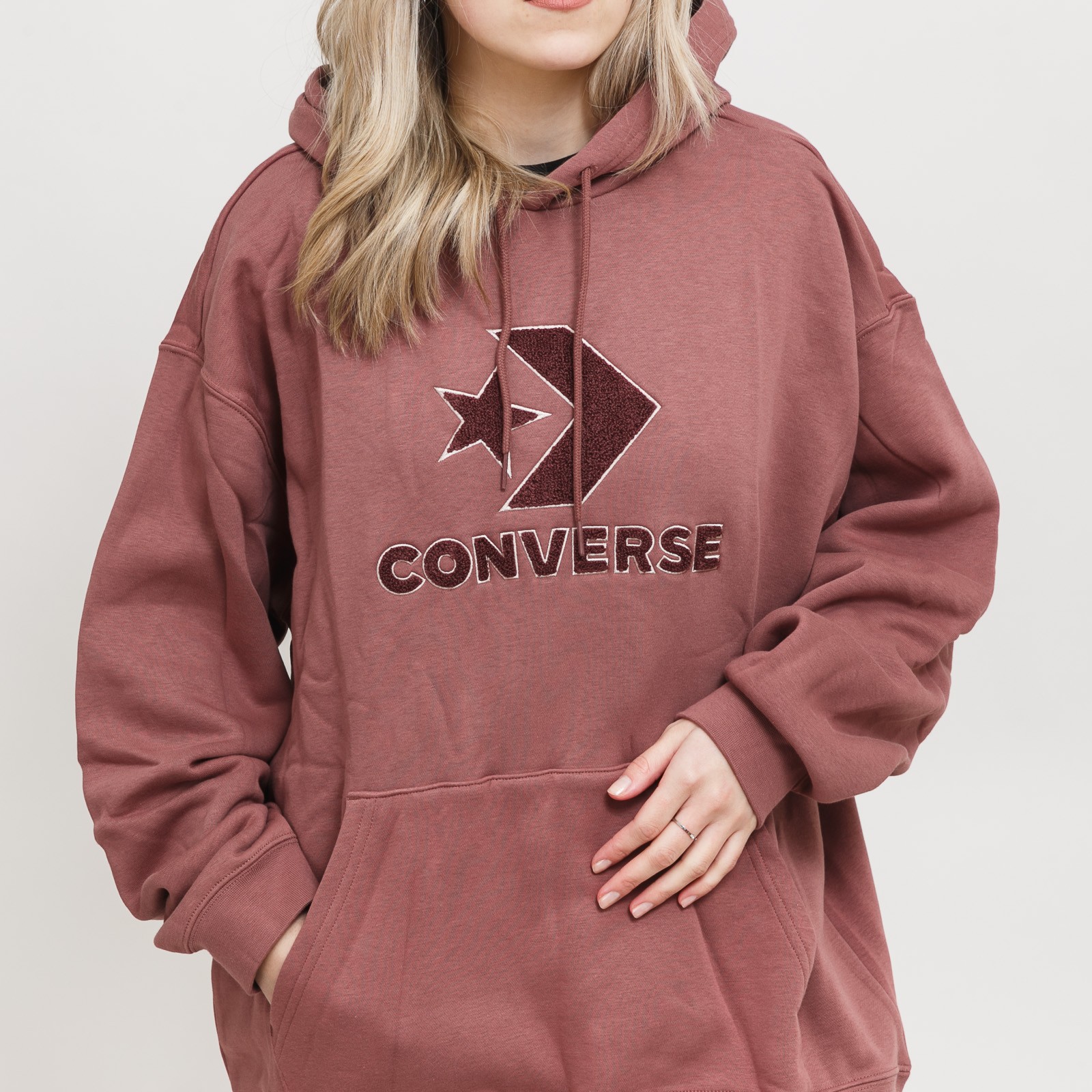 Converse go-to loose fit star chevron pullover hoodie l