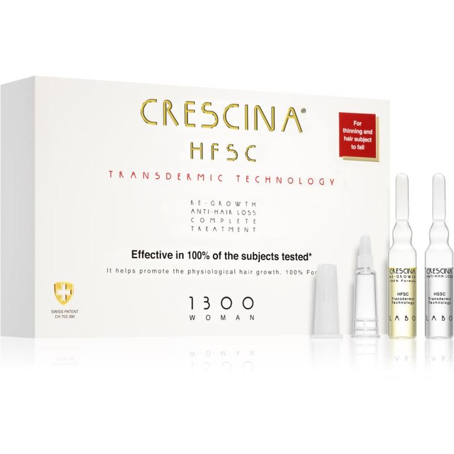 Crescina Transdermic 1300 Re-Growth and Anti-Hair Loss péče pro podporu růstu a proti vypadávání vlasů pro ženy 20x3,5 ml