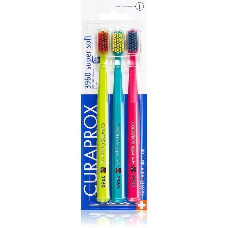 Curaprox 3960 Super Soft zubní kartáček super soft 3 ks barevné varianty 3 ks