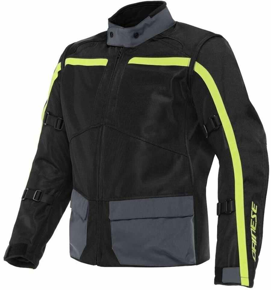 Dainese Outlaw Black/Ebony/Fluo Yellow 46 Textilní bunda