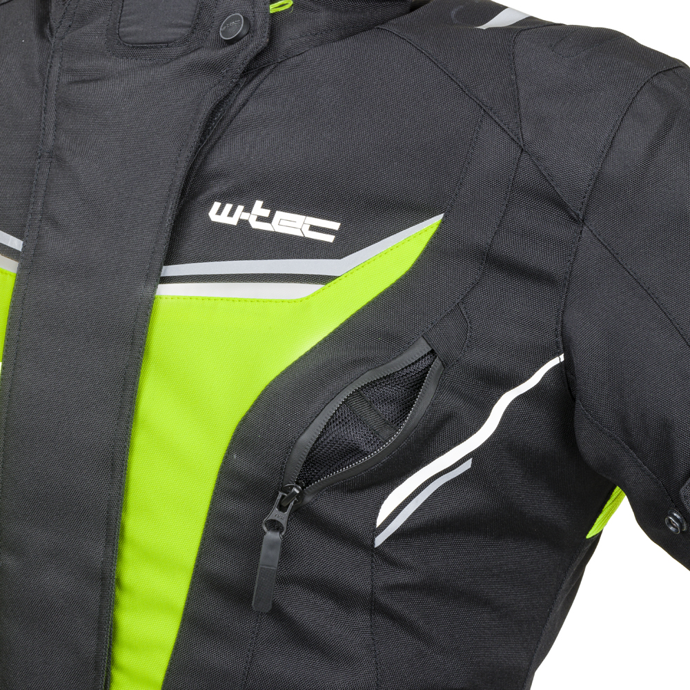 Dámská moto bunda W-TEC Brandon Lady  černá-fluo žlutá  XL