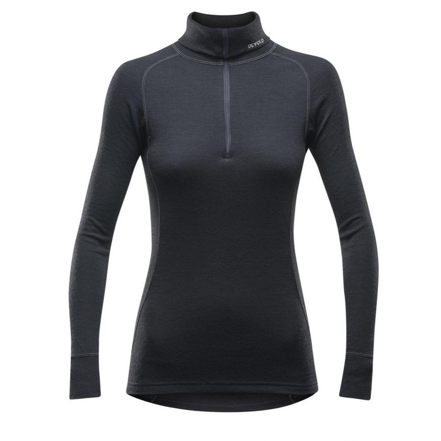 Dámské funčkní triko Devold Duo Active Woman Zip Neck Black M