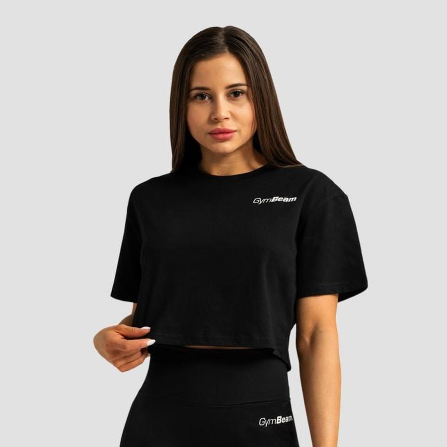 Dámské tričko Cropped Limitless Black XS - GymBeam
