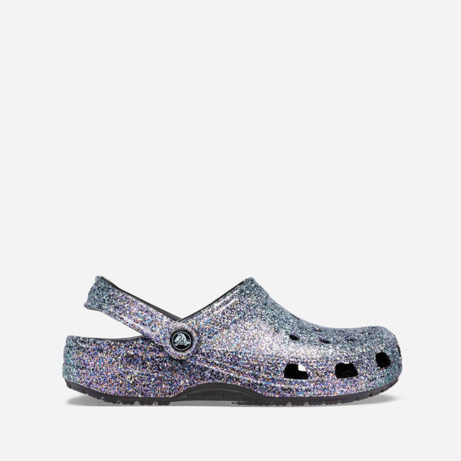 Dámské žabky Crocs Classic Glitter Clog 205942 BLACK / MULTI