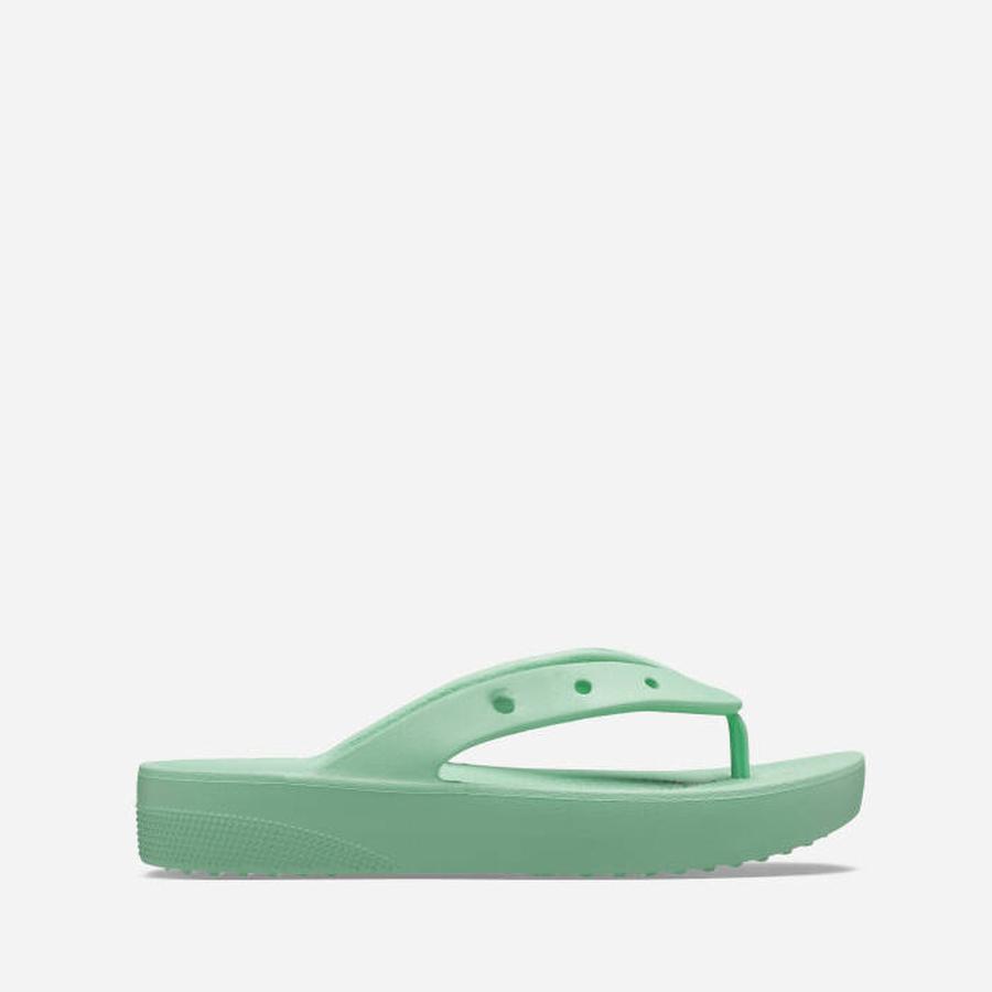 Dámské žabky Crocs Classic Platform Flip 207714 nefritový kámen