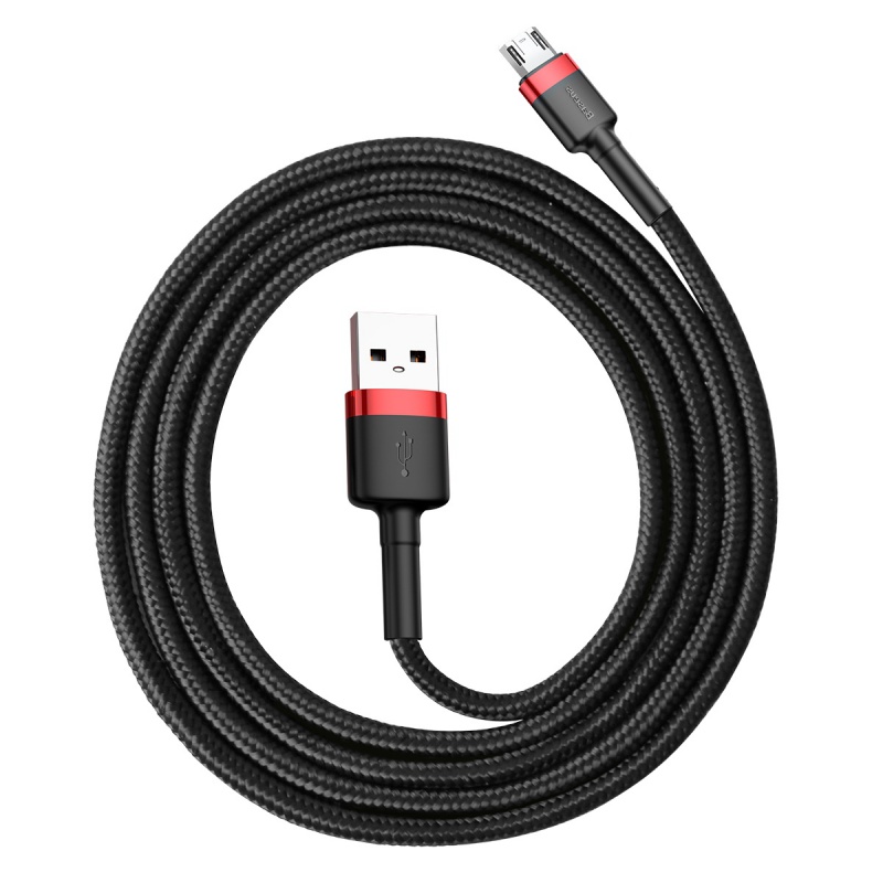 Datový kabel Baseus Cafule Cable Micro USB, 1.5A, 2M, červená-černá