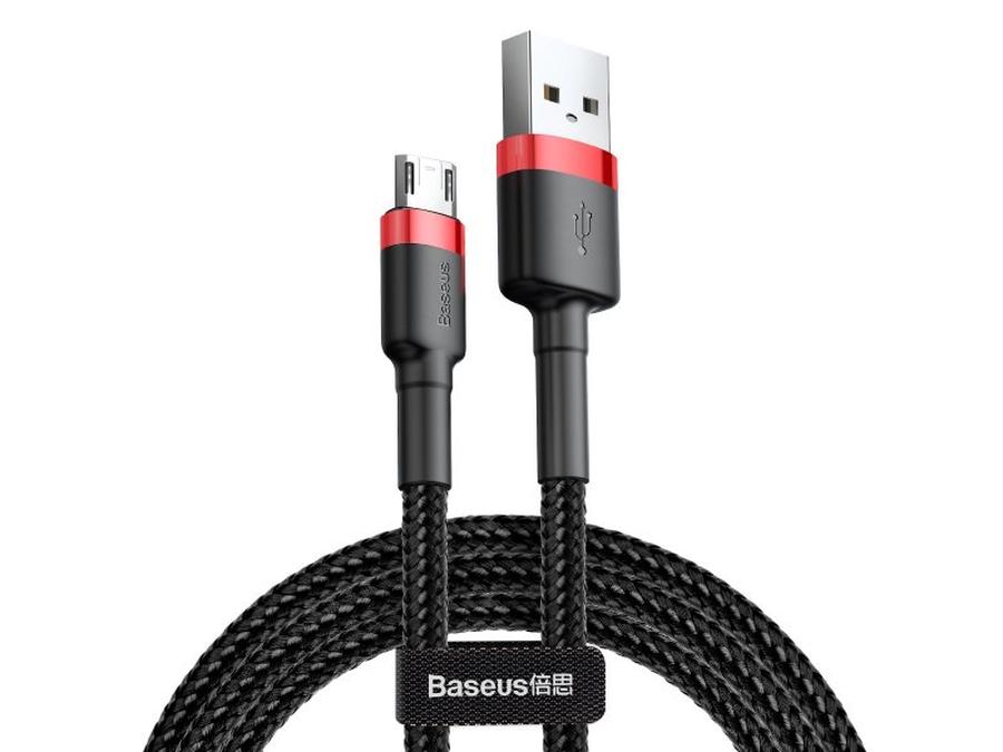 Datový kabel Baseus Cafule Cable Micro USB, 1.5A, 2M, červená-černá