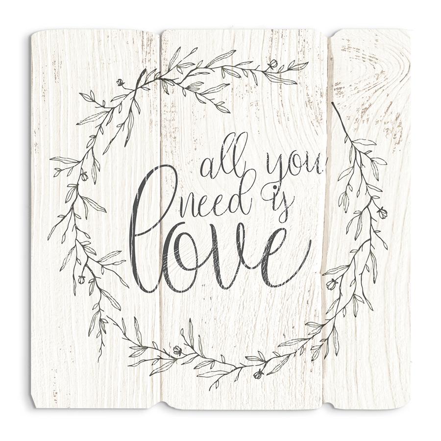 DECOR SIGN - WHITE LOVE 30x30 cm Styler